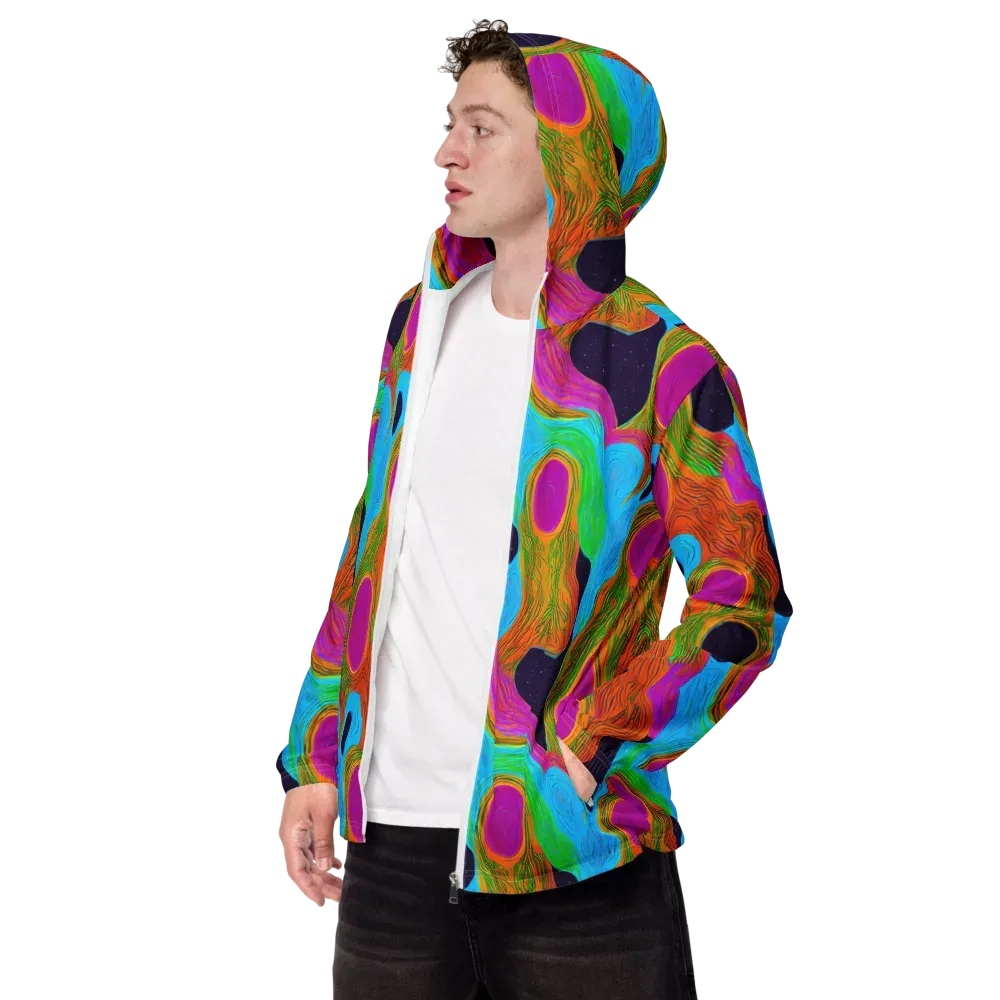 Galactic Harmony on Men's Windbreaker — Left Front