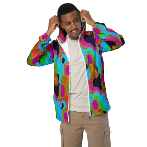 Galactic Harmony on a Men's Windbreaker