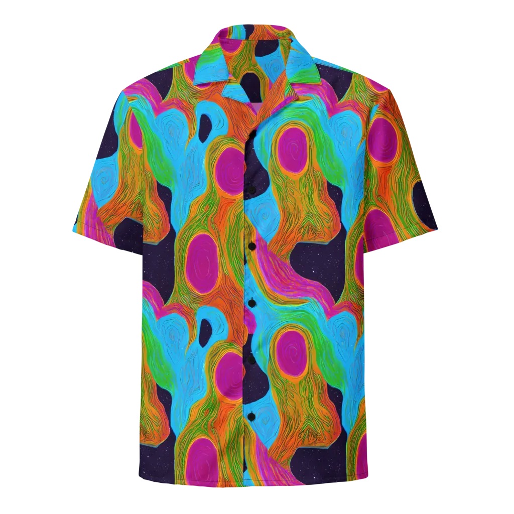 Galactic Harmony on Button Shirt — Front