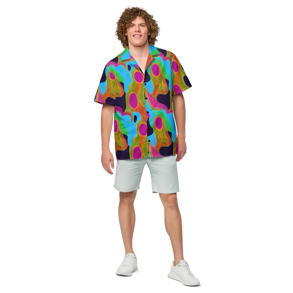 Galactic Harmony on Button Shirt — Front