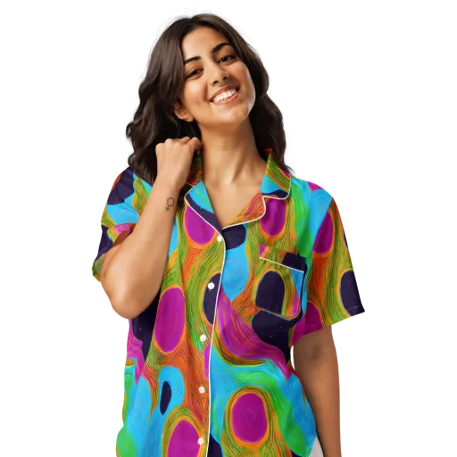 Galactic Harmony on a Women's Short Sleeve Pajama Top