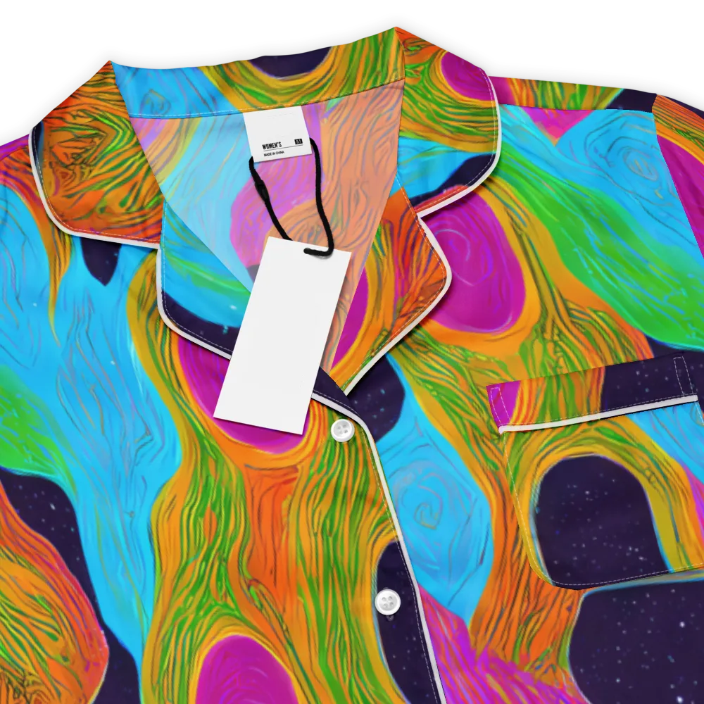 Galactic Harmony on Women's Short Sleeve Pajama Top — Product details
