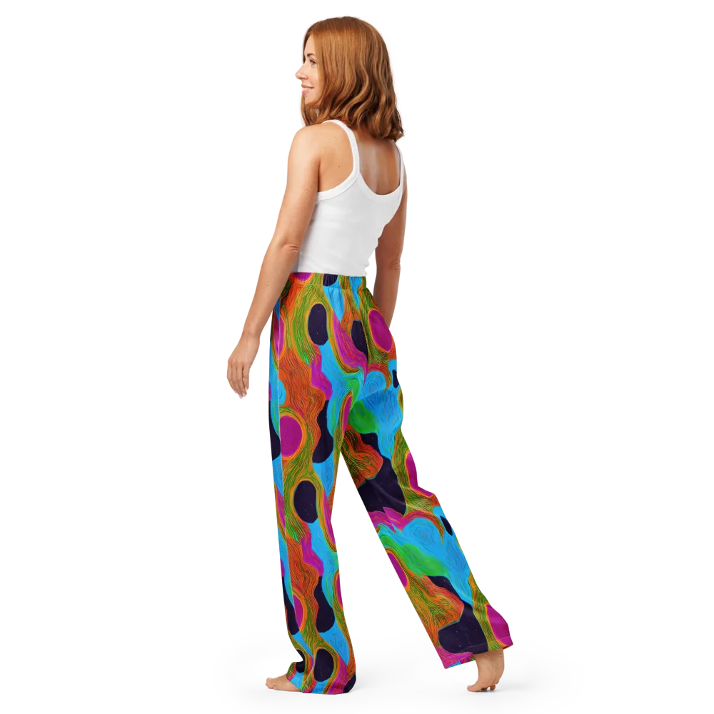Galactic Harmony on Women's Pajama Pants — Back