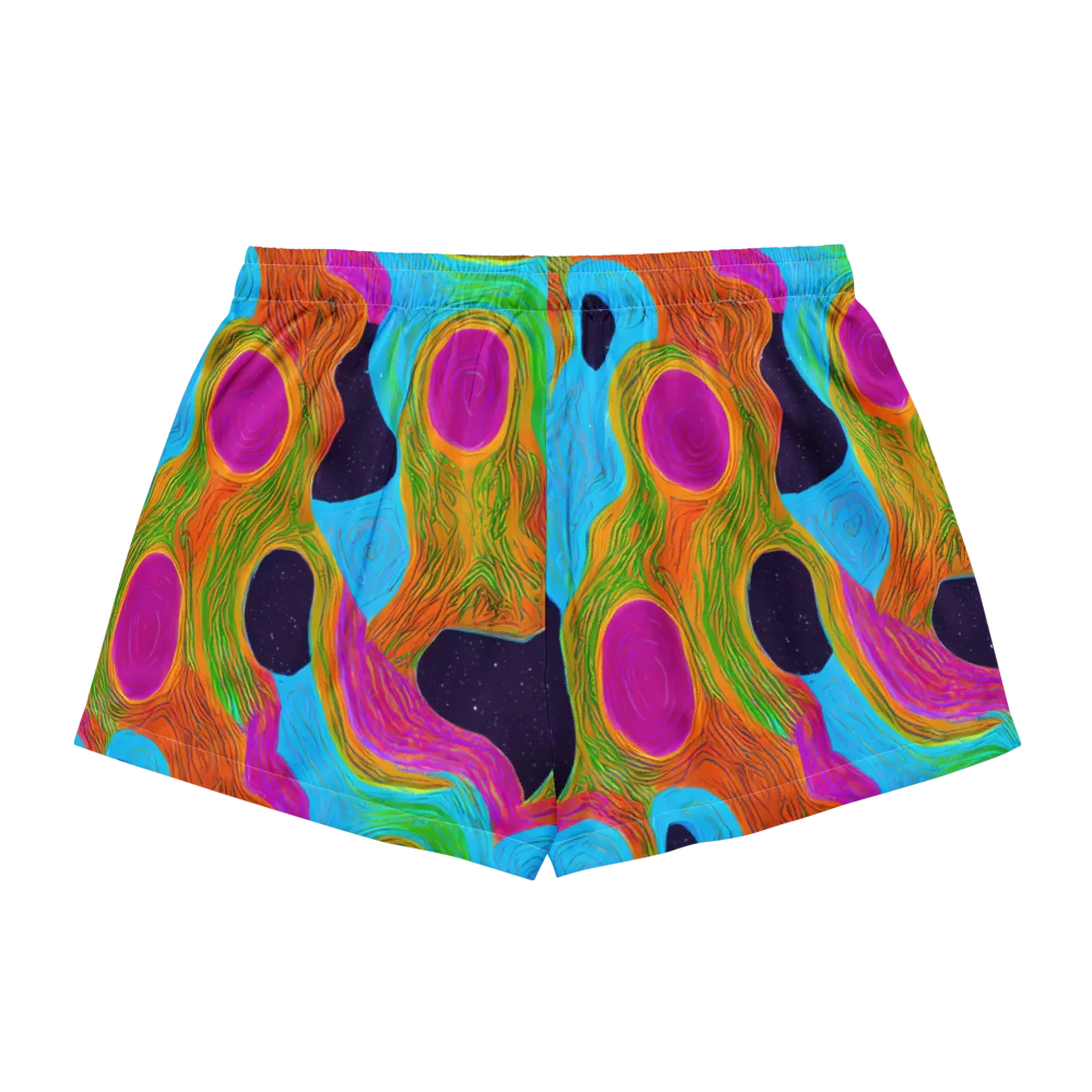 Galactic Harmony on Women's Pajama Shorts — Back