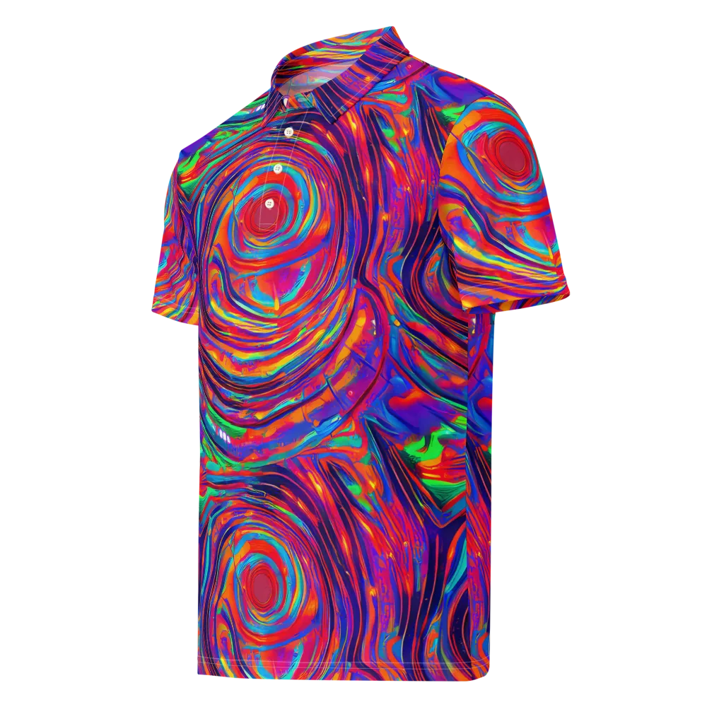 Quantum Spiral on Men's Slim Fit Polo Shirt — Left Front