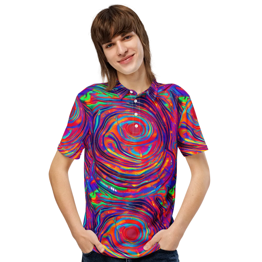 Quantum Spiral on Men's Slim Fit Polo Shirt — Front