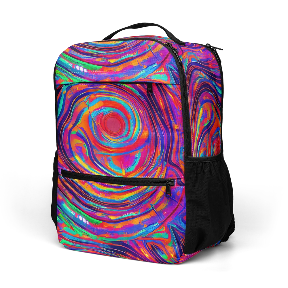 Quantum Spiral on Utility Backpack — Left Front
