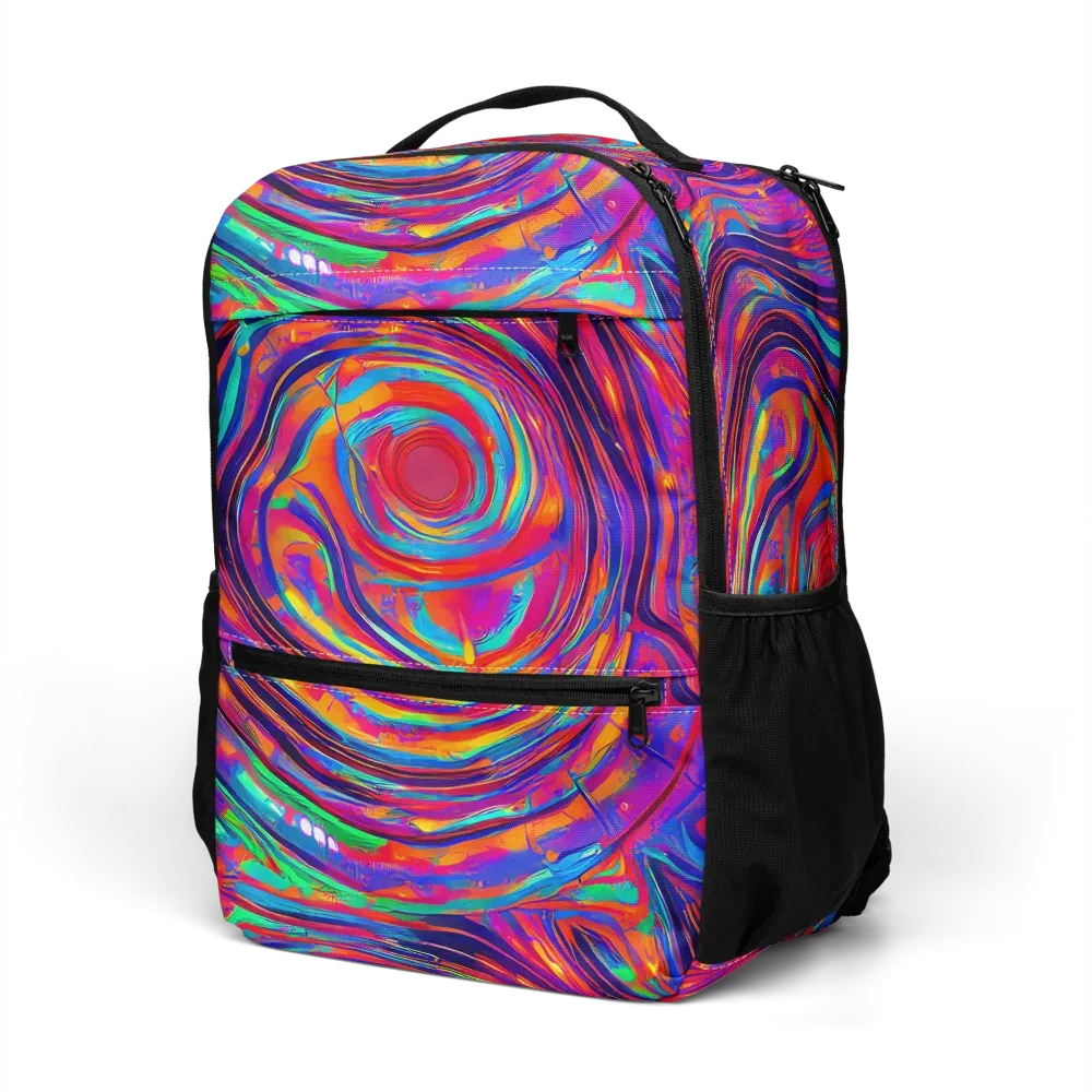 Quantum Spiral on Utility Backpack — Left Front