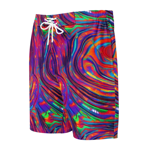 Quantum Spiral on a Men's Board Shorts