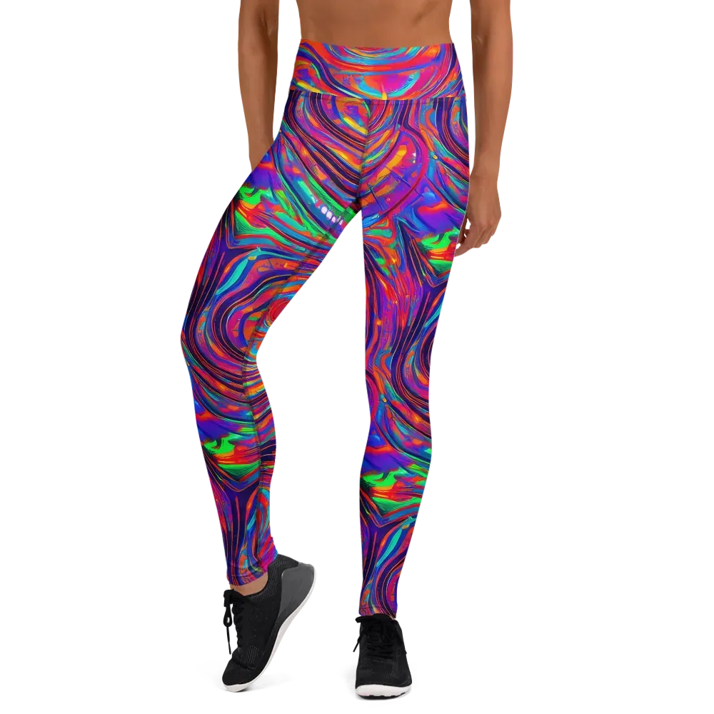 Quantum Spiral on Yoga Leggings — Front