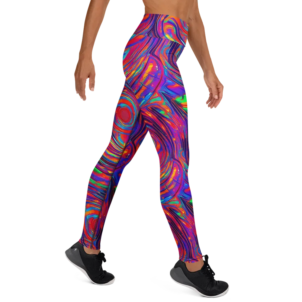 Quantum Spiral on Yoga Leggings — Right