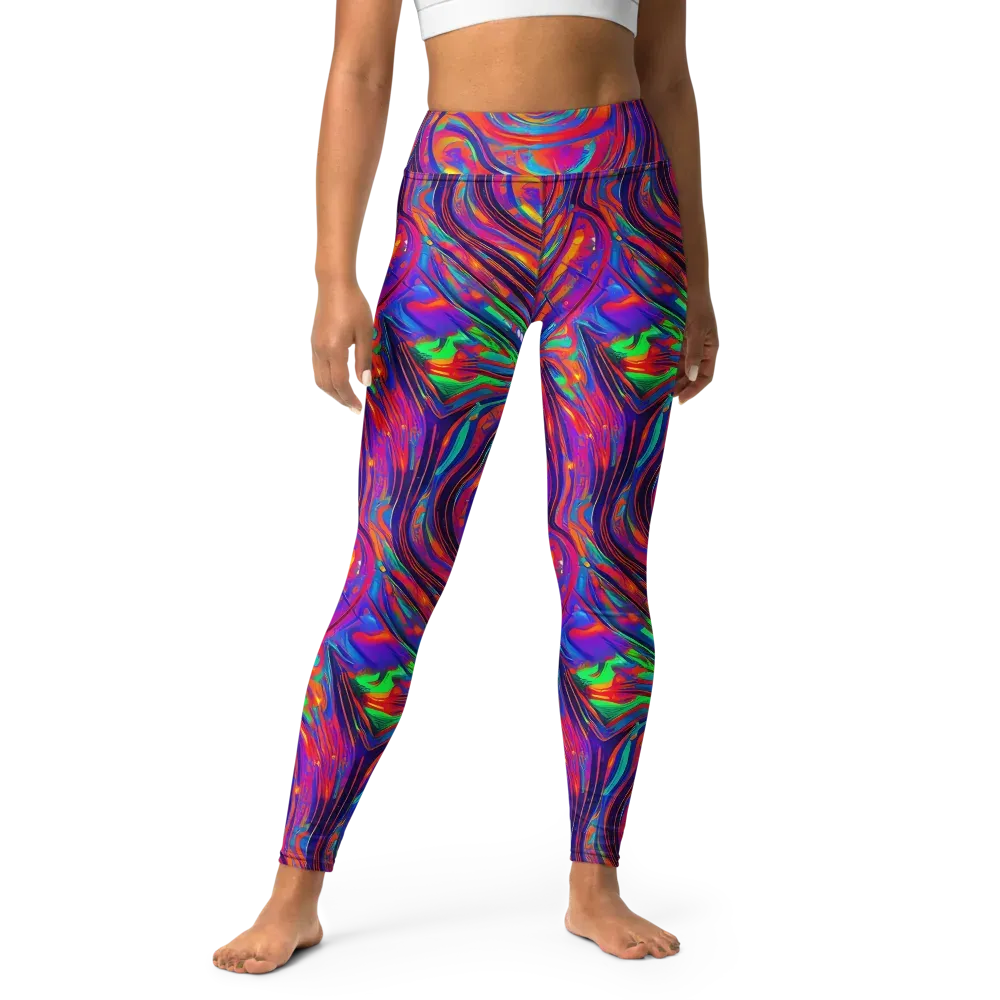 Quantum Spiral on Yoga Leggings — Front