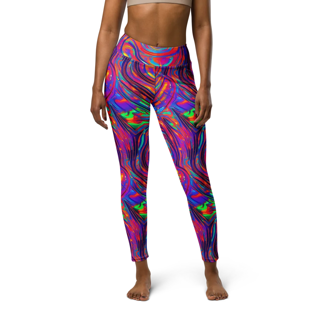 Quantum Spiral on Yoga Leggings — Front