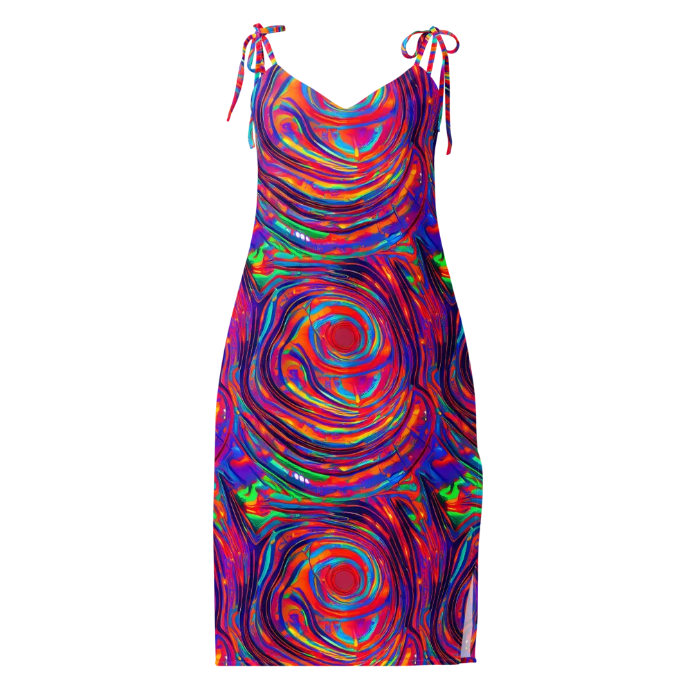 Quantum Spiral on Slip Dress — Front
