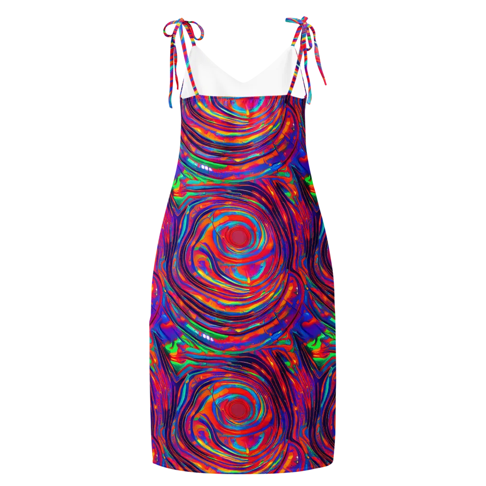 Quantum Spiral on Slip Dress — Back