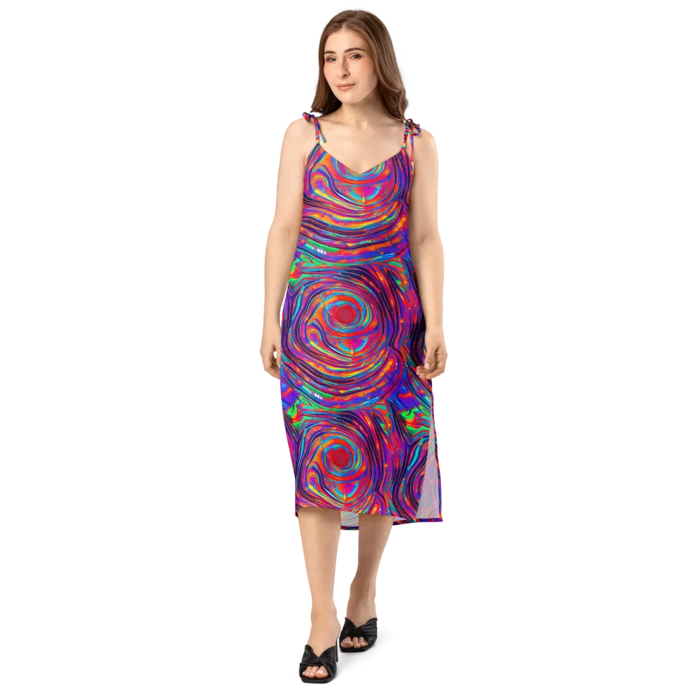 Quantum Spiral on Slip Dress — Front