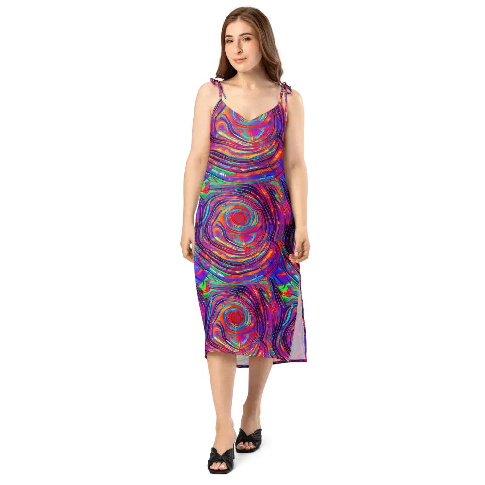Quantum Spiral on Slip Dress — Front