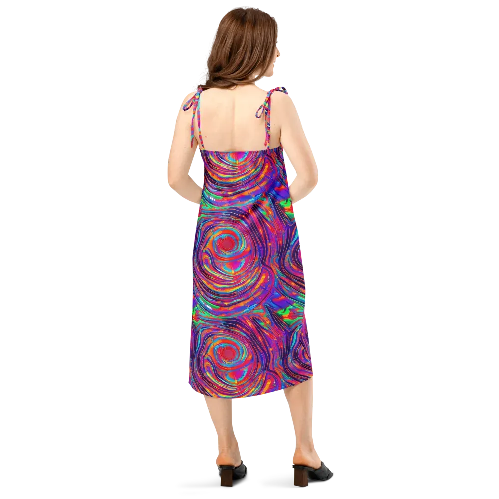 Quantum Spiral on Slip Dress — Back