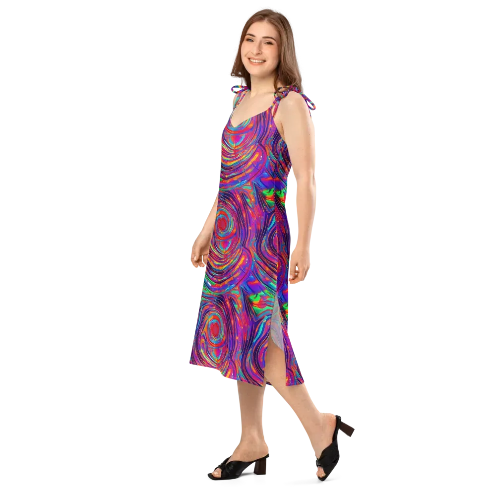 Quantum Spiral on Slip Dress — Left Front