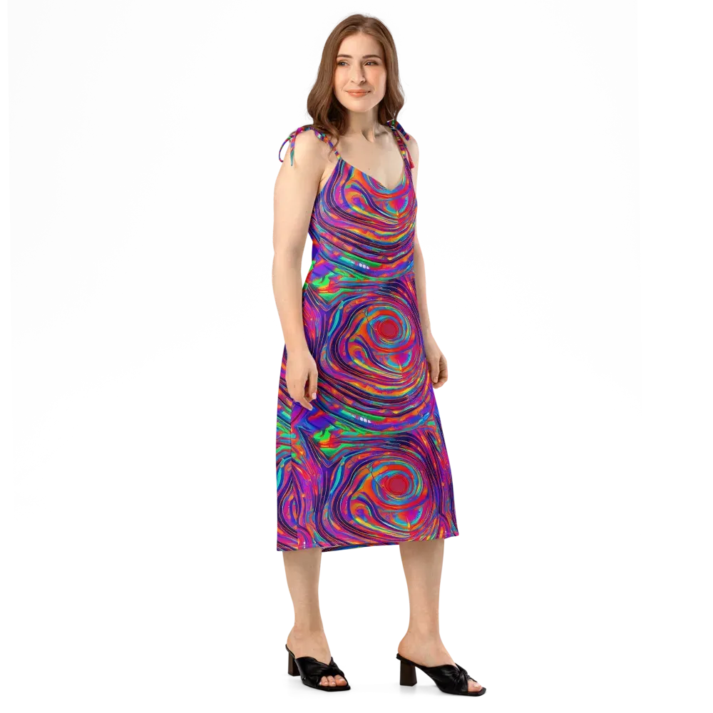 Quantum Spiral on Slip Dress — Right Front