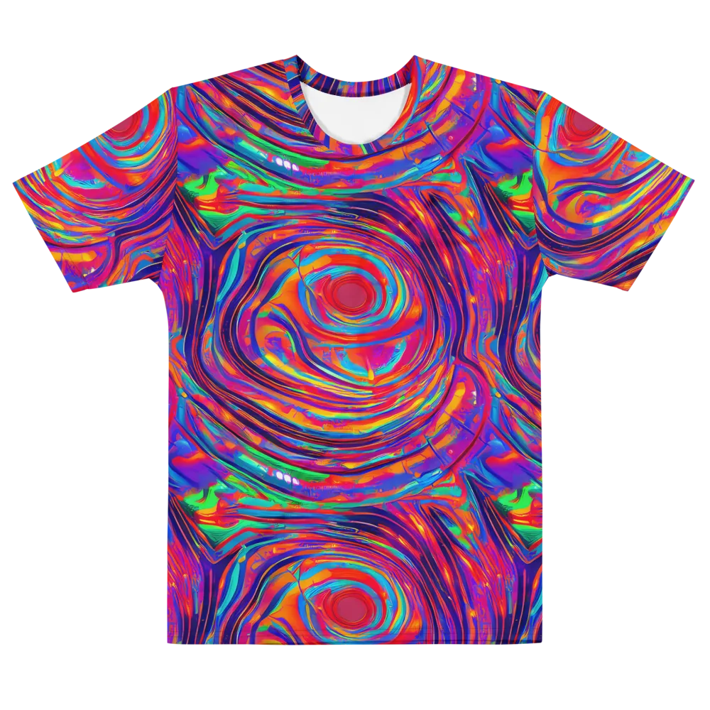 Quantum Spiral on Men's Cotton Crew Neck T-Shirt — Front
