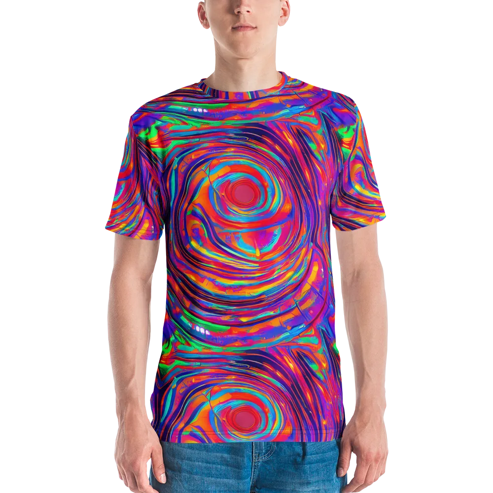 Quantum Spiral on Men's Crew Neck T-Shirt — Front