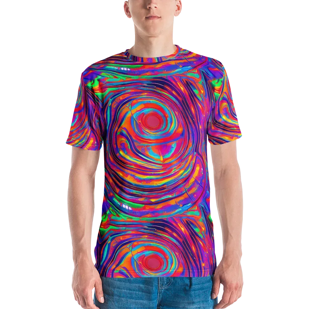 Quantum Spiral on Men's Crew Neck T-Shirt — Front