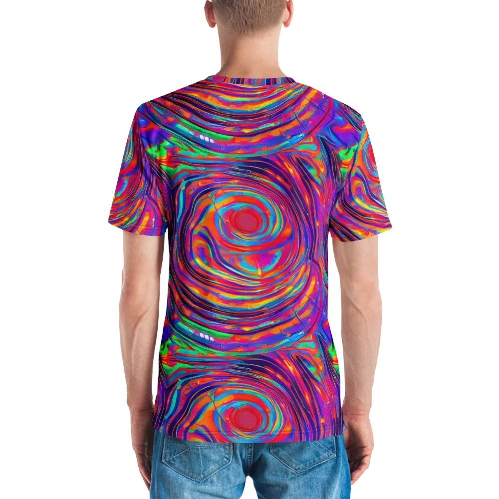 Quantum Spiral on Men's Crew Neck T-Shirt — Back