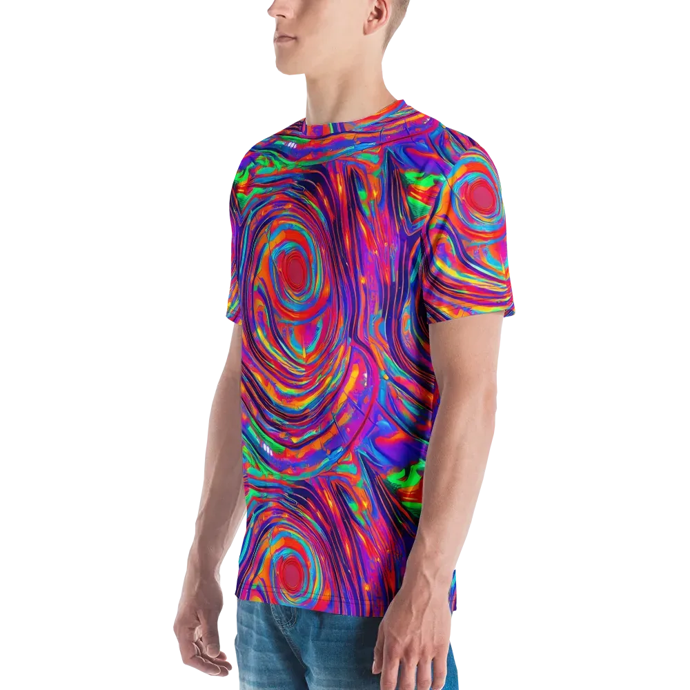 Quantum Spiral on Men's Crew Neck T-Shirt — Left