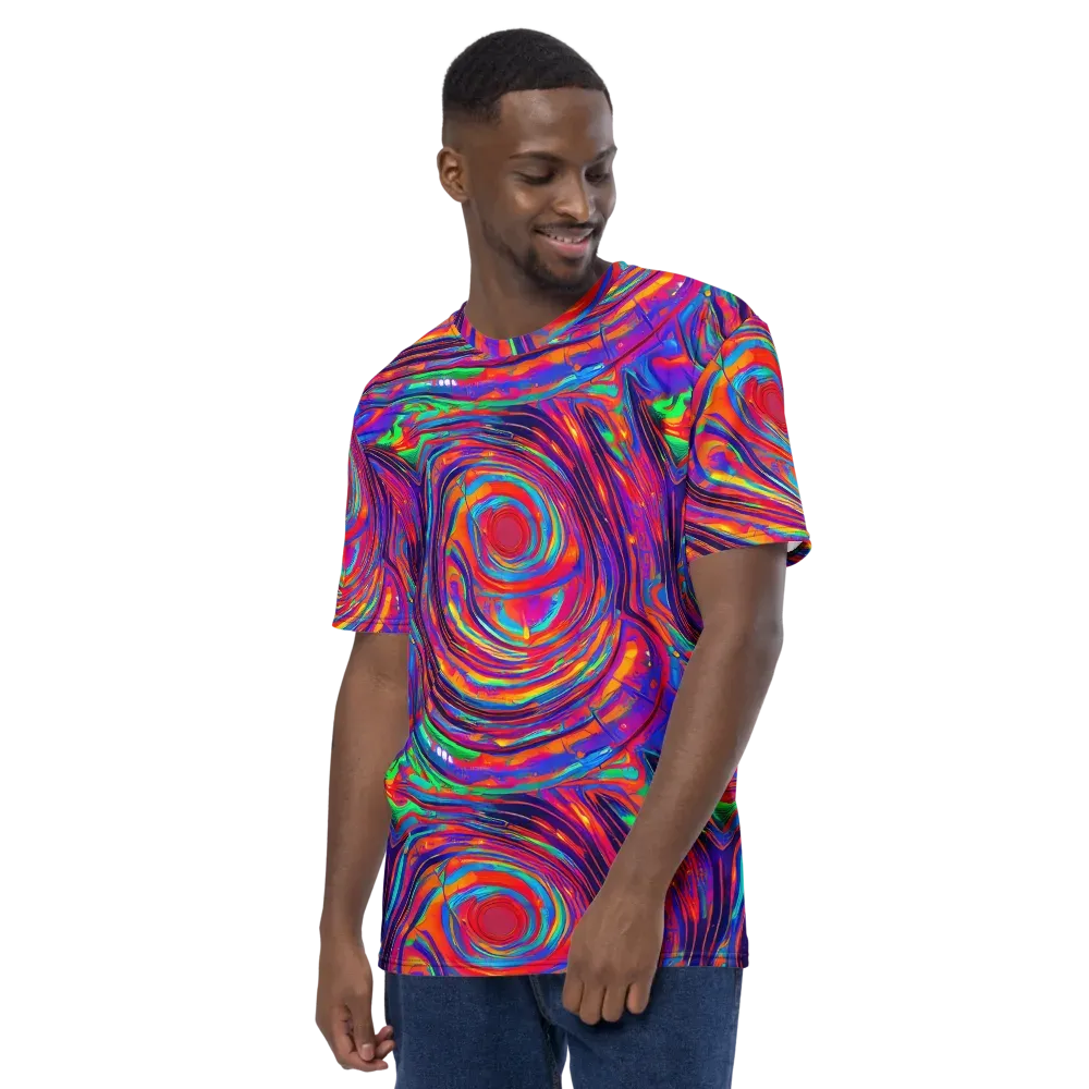Quantum Spiral on Men's Crew Neck T-Shirt — Left
