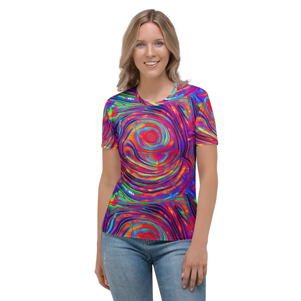 Quantum Spiral on Women's Crew Neck T-Shirt — Front
