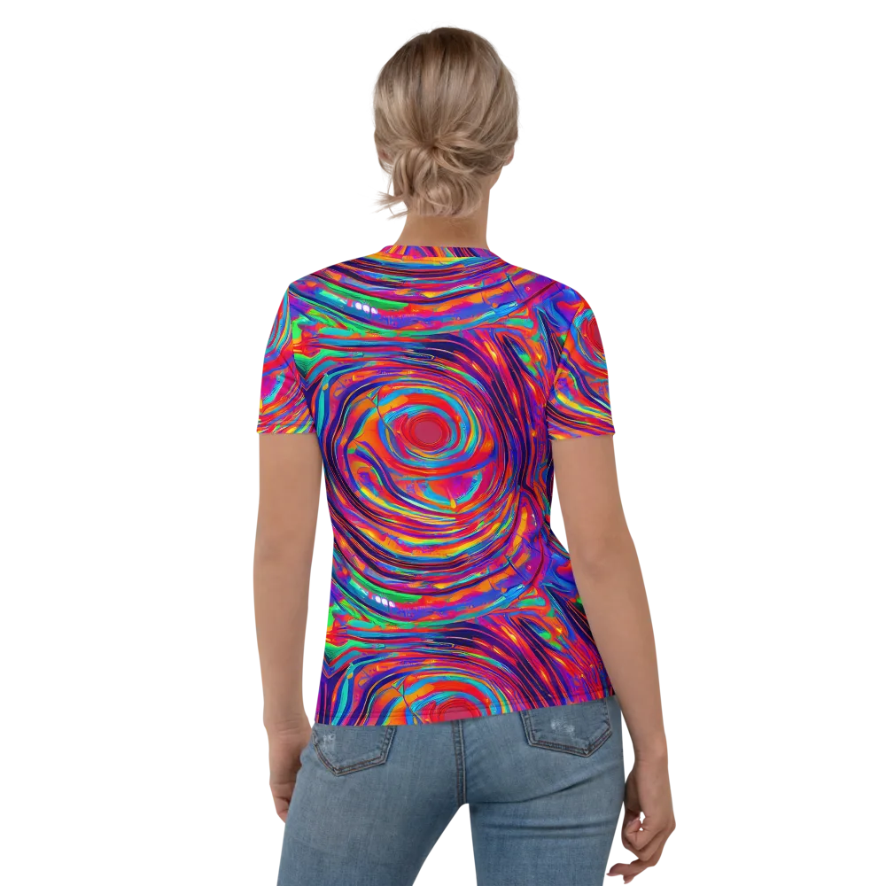 Quantum Spiral on Women's Crew Neck T-Shirt — Back