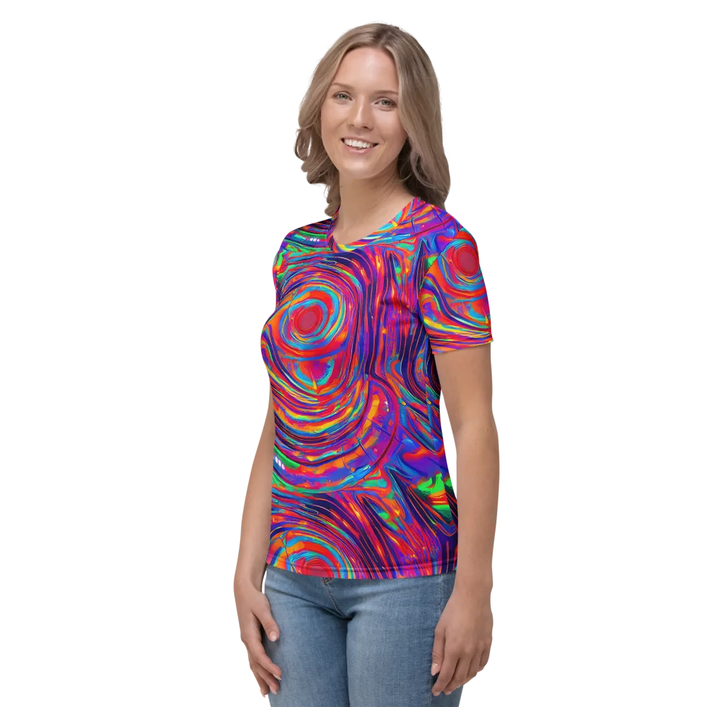 Quantum Spiral on Women's Crew Neck T-Shirt — Left