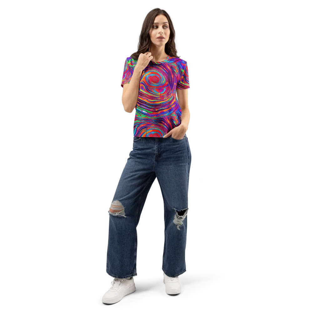 Quantum Spiral on Women's Crew Neck T-Shirt — Front