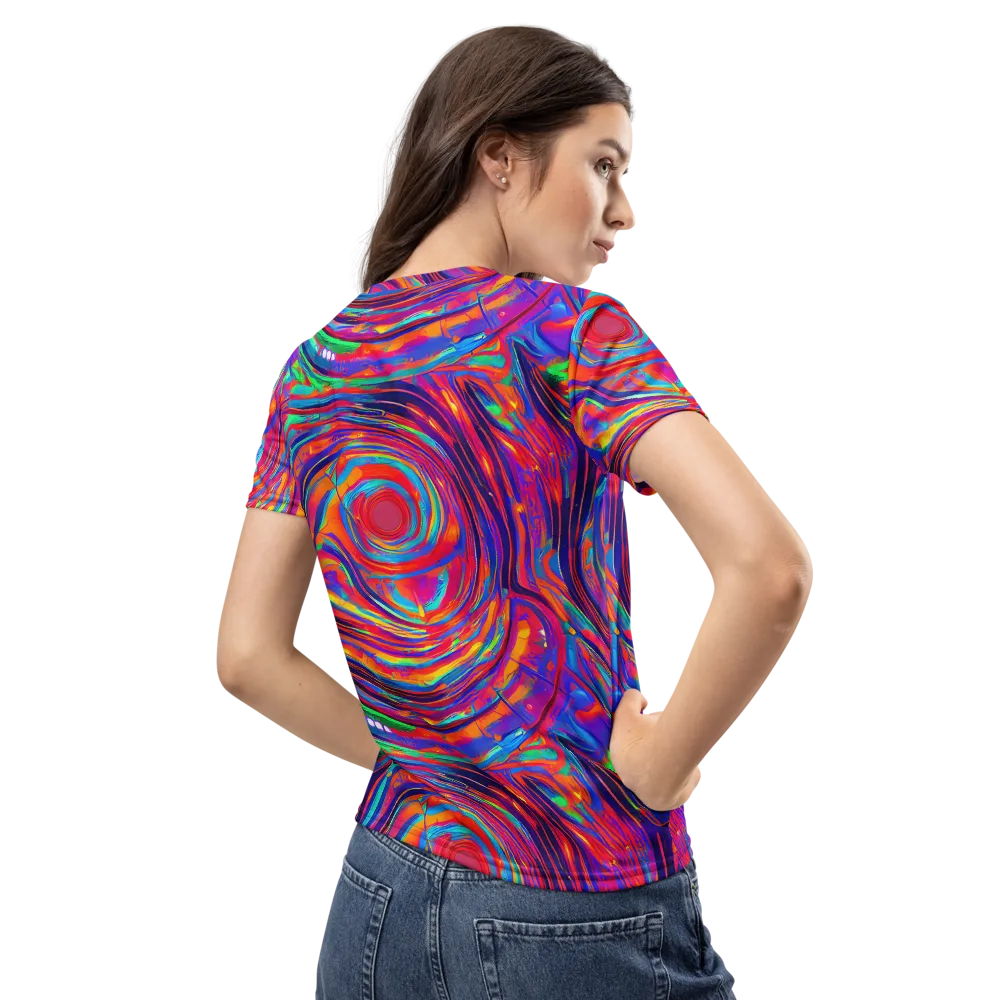 Quantum Spiral on Women's Crew Neck T-Shirt — Back