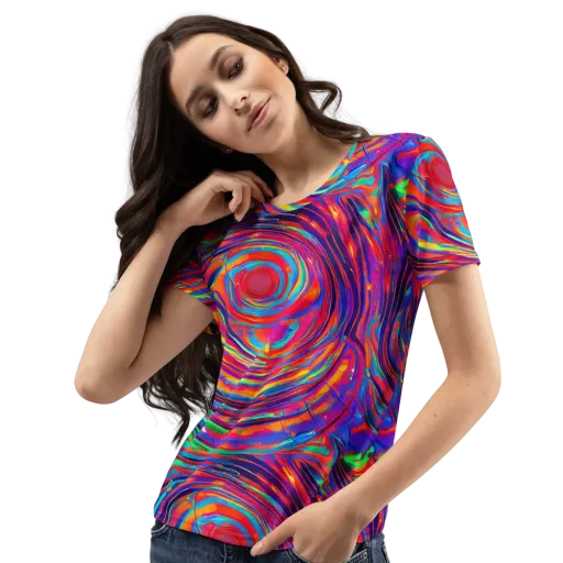 Quantum Spiral on a Women's Crew Neck T-Shirt