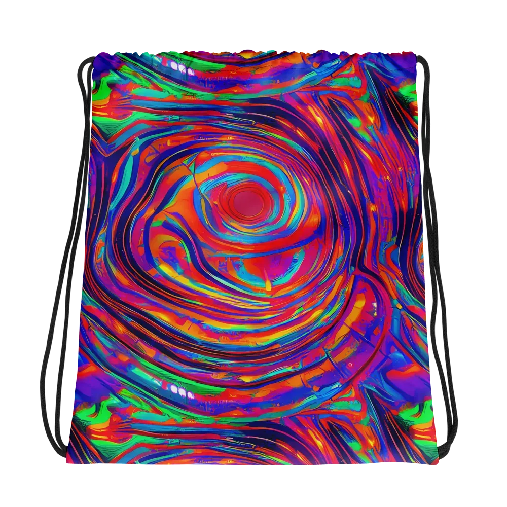 Quantum Spiral on Drawstring Bag — Photo