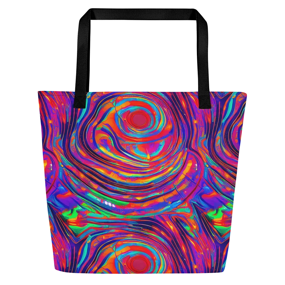 Quantum Spiral on Large Tote Bag W/ Pocket — Front