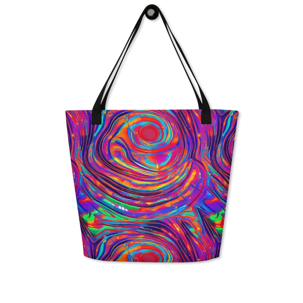 Quantum Spiral on Large Tote Bag W/ Pocket — Front