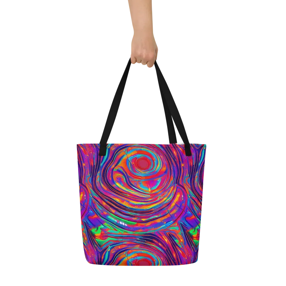 Quantum Spiral on Large Tote Bag W/ Pocket — Front
