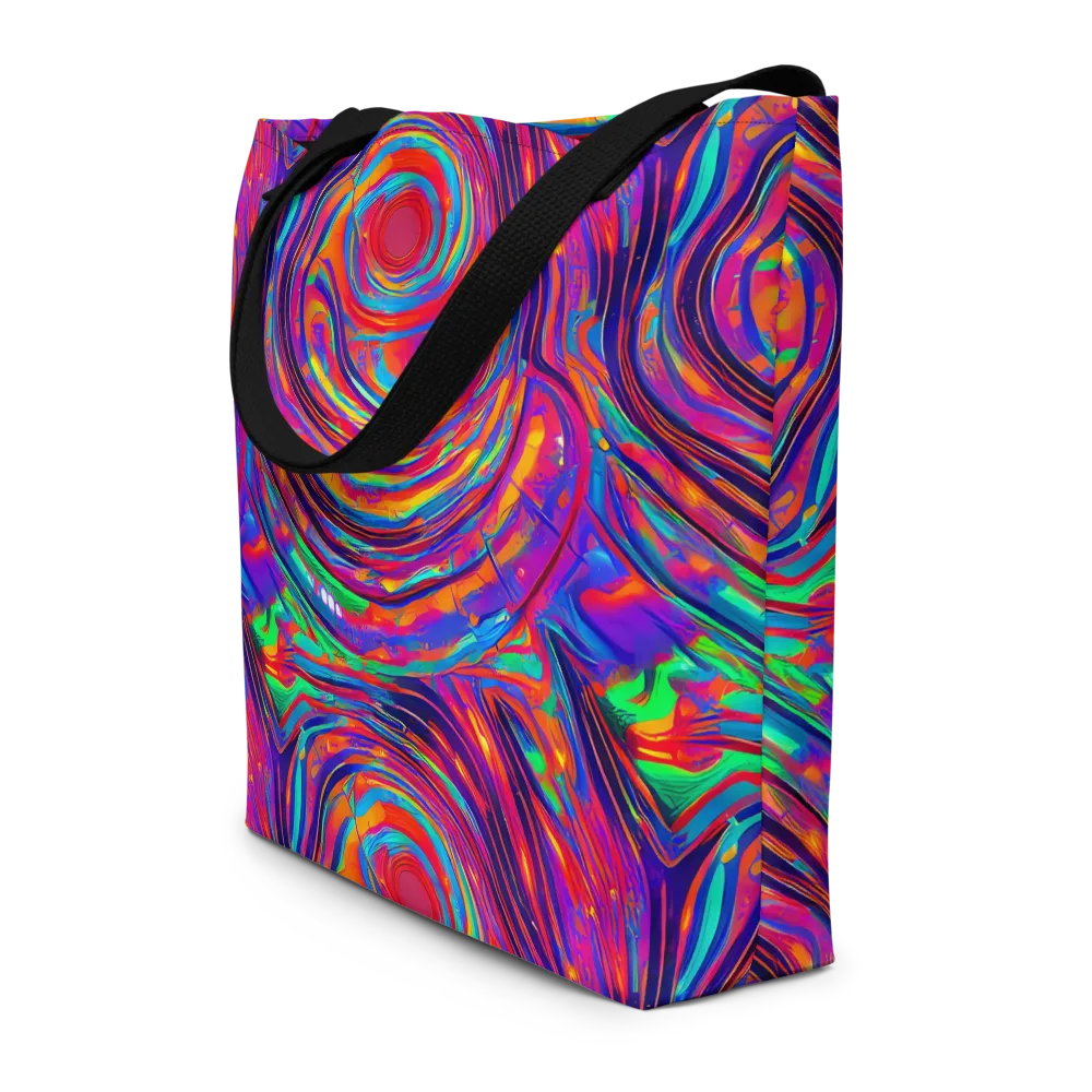 Quantum Spiral on Large Tote Bag W/ Pocket — Front