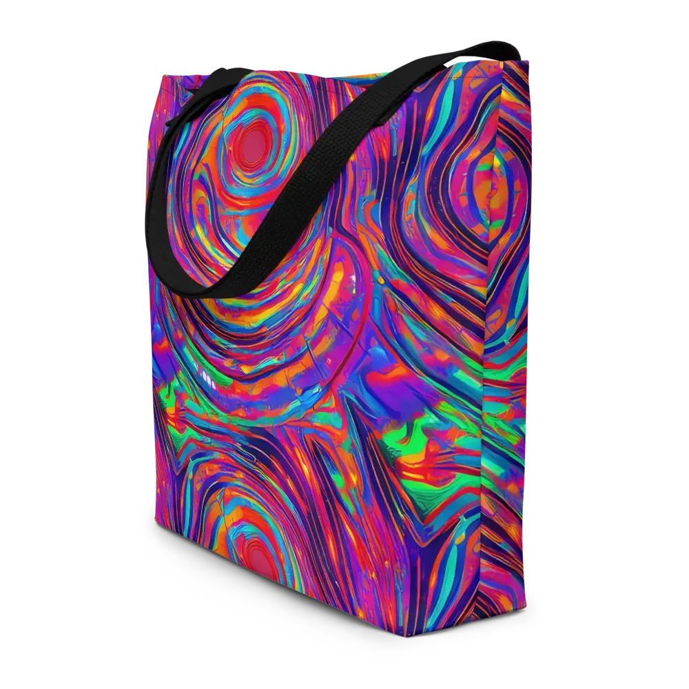 Quantum Spiral on Large Tote Bag W/ Pocket — Front
