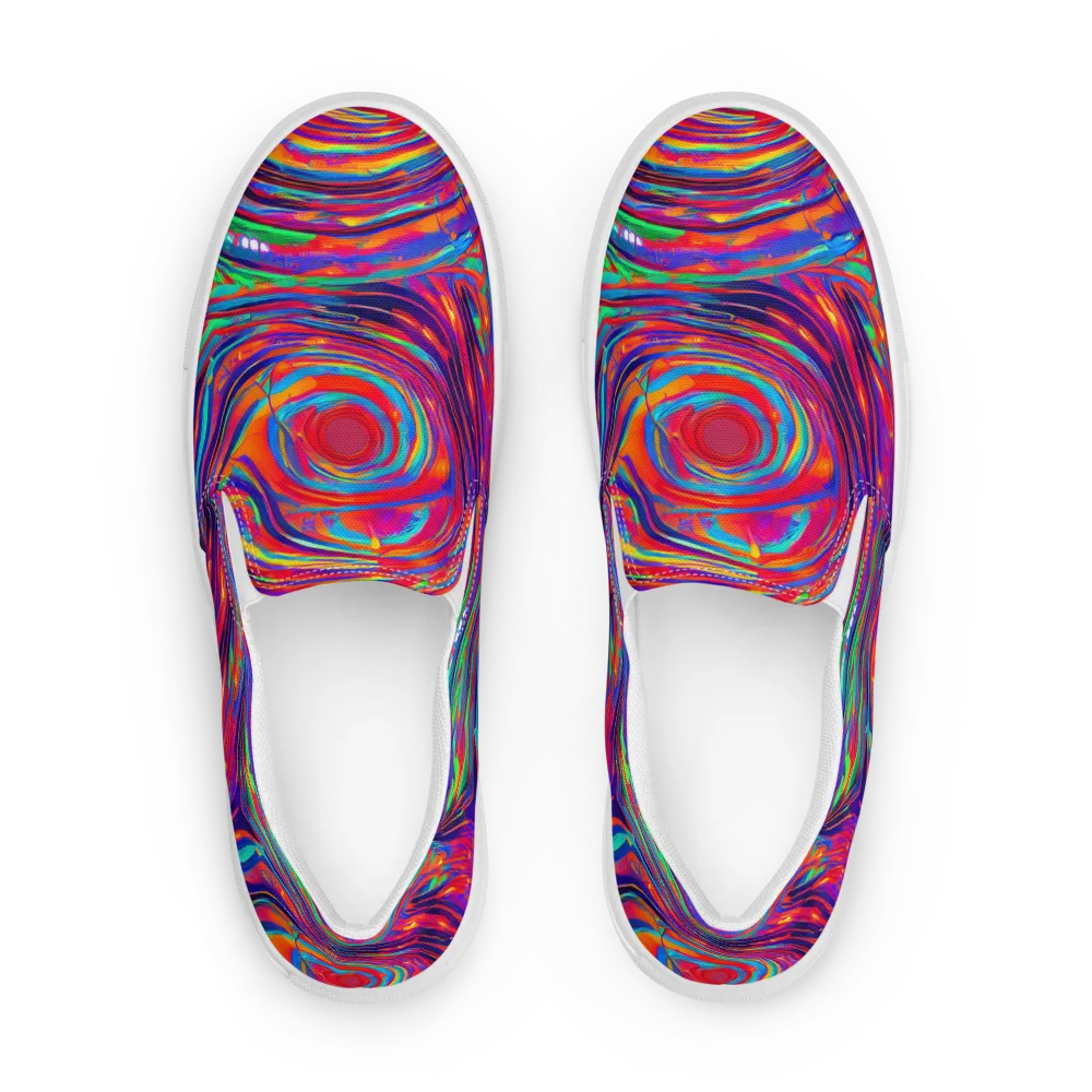 Quantum Spiral on Women's Slip-On Canvas Shoes — Front