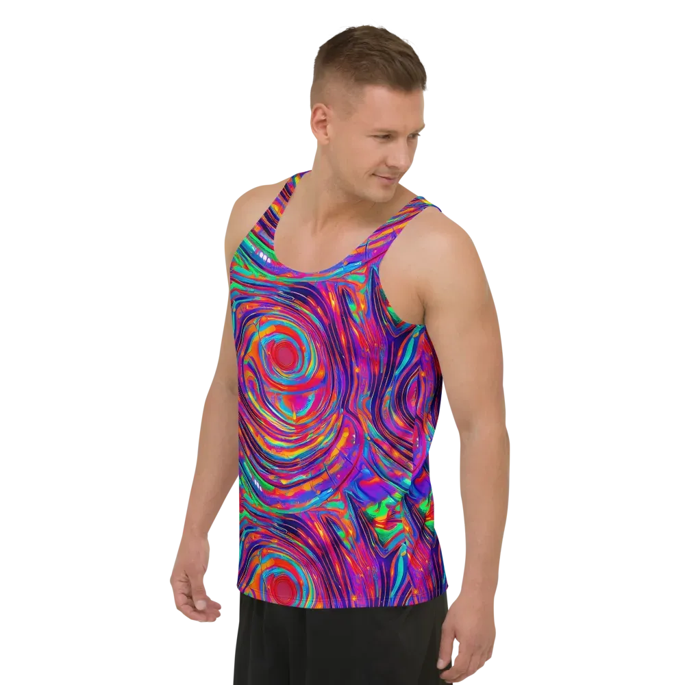 Quantum Spiral on Men's Tank Top — Left Front