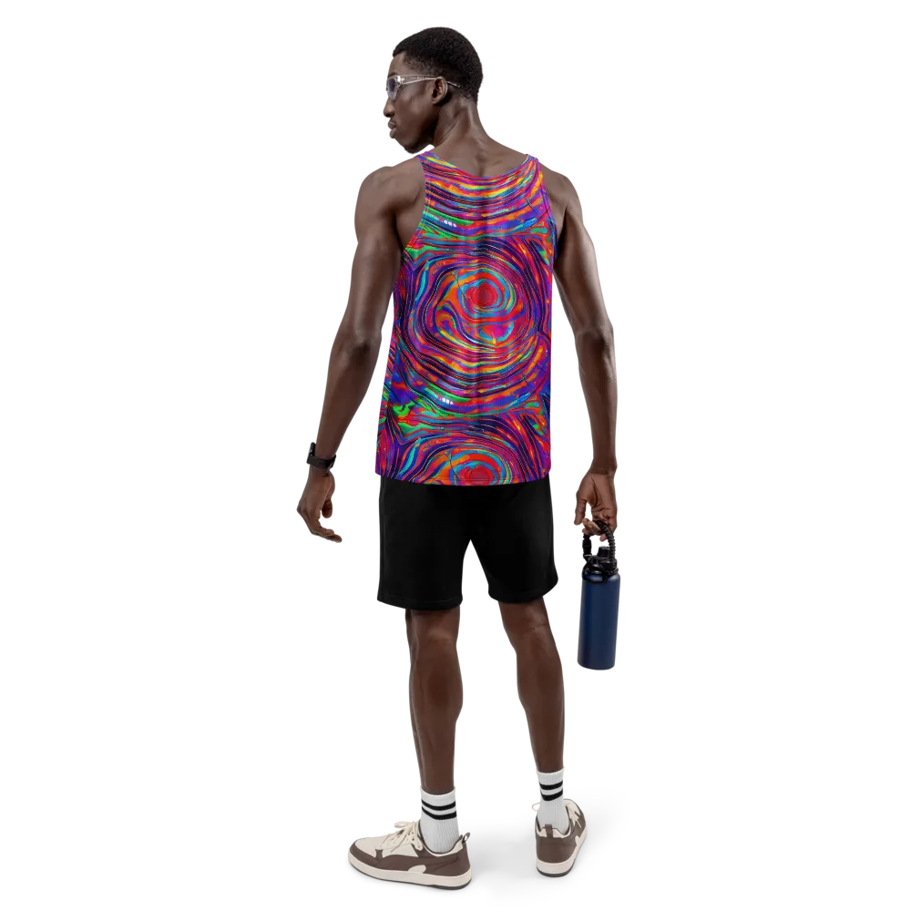 Quantum Spiral on Men's Tank Top — Back
