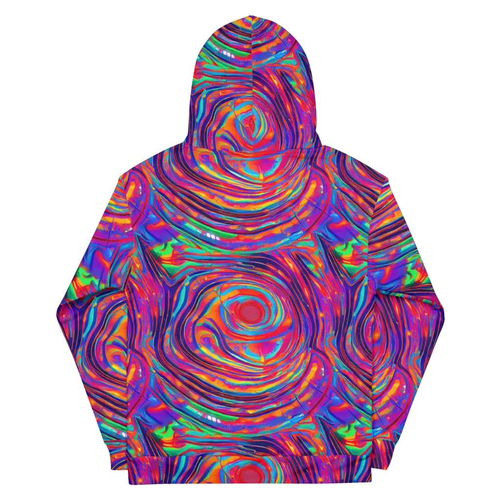 Quantum Spiral on Cotton Hoodie — Back