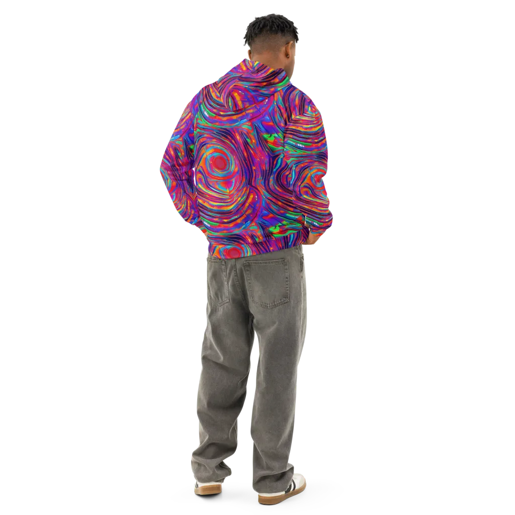 Quantum Spiral on Cotton Hoodie — Back