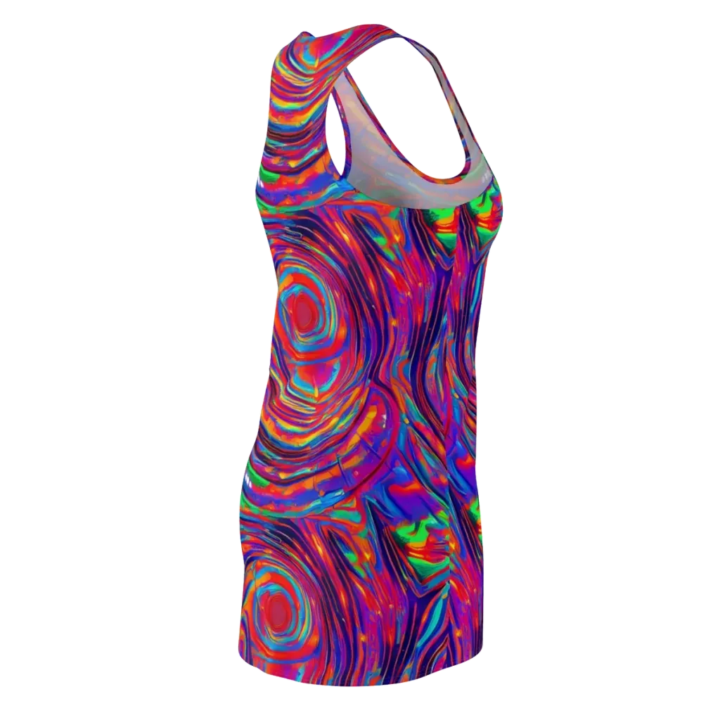 Quantum Spiral on Racerback Dress — Back Side