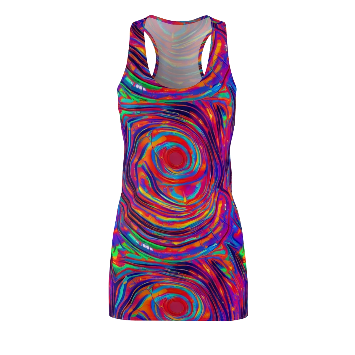 Quantum Spiral on Racerback Dress — Front