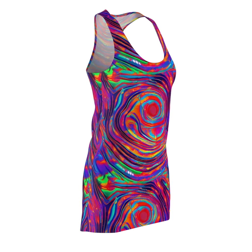 Quantum Spiral on Racerback Dress — Front Side